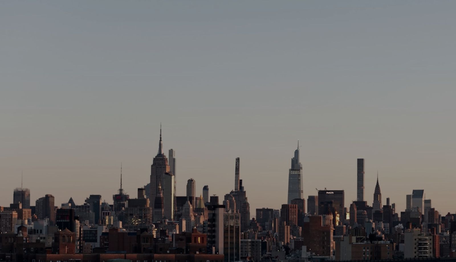 The midtown skyline from the river.