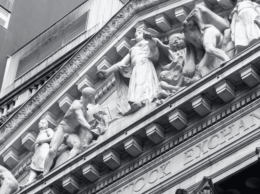 The facade of the New York Stock Exchange.