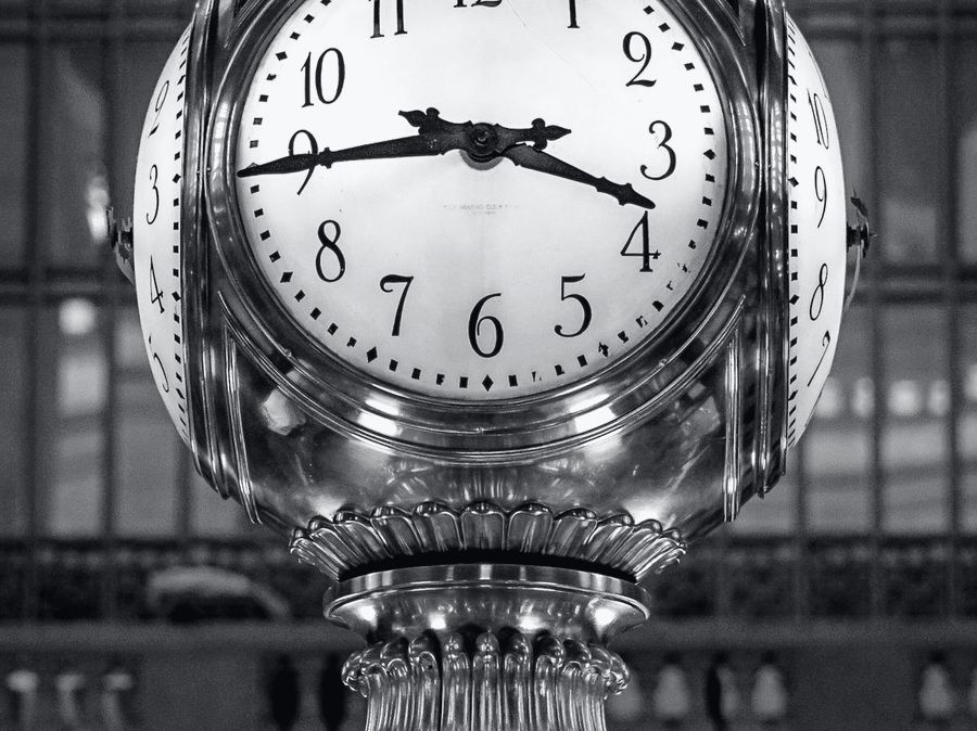 The clock at Grand Central Terminal.