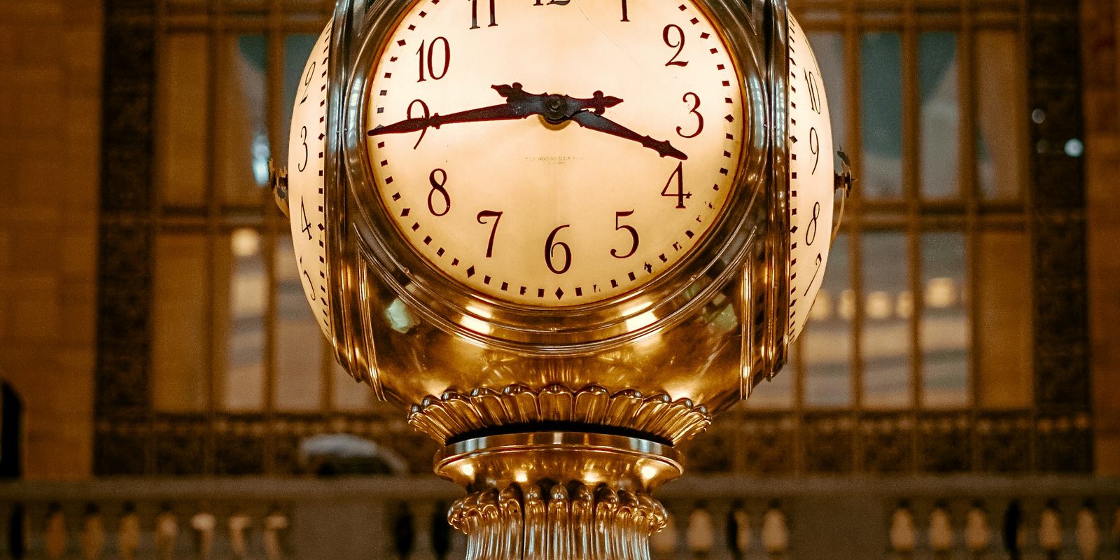 The clock at Grand Central Terminal.