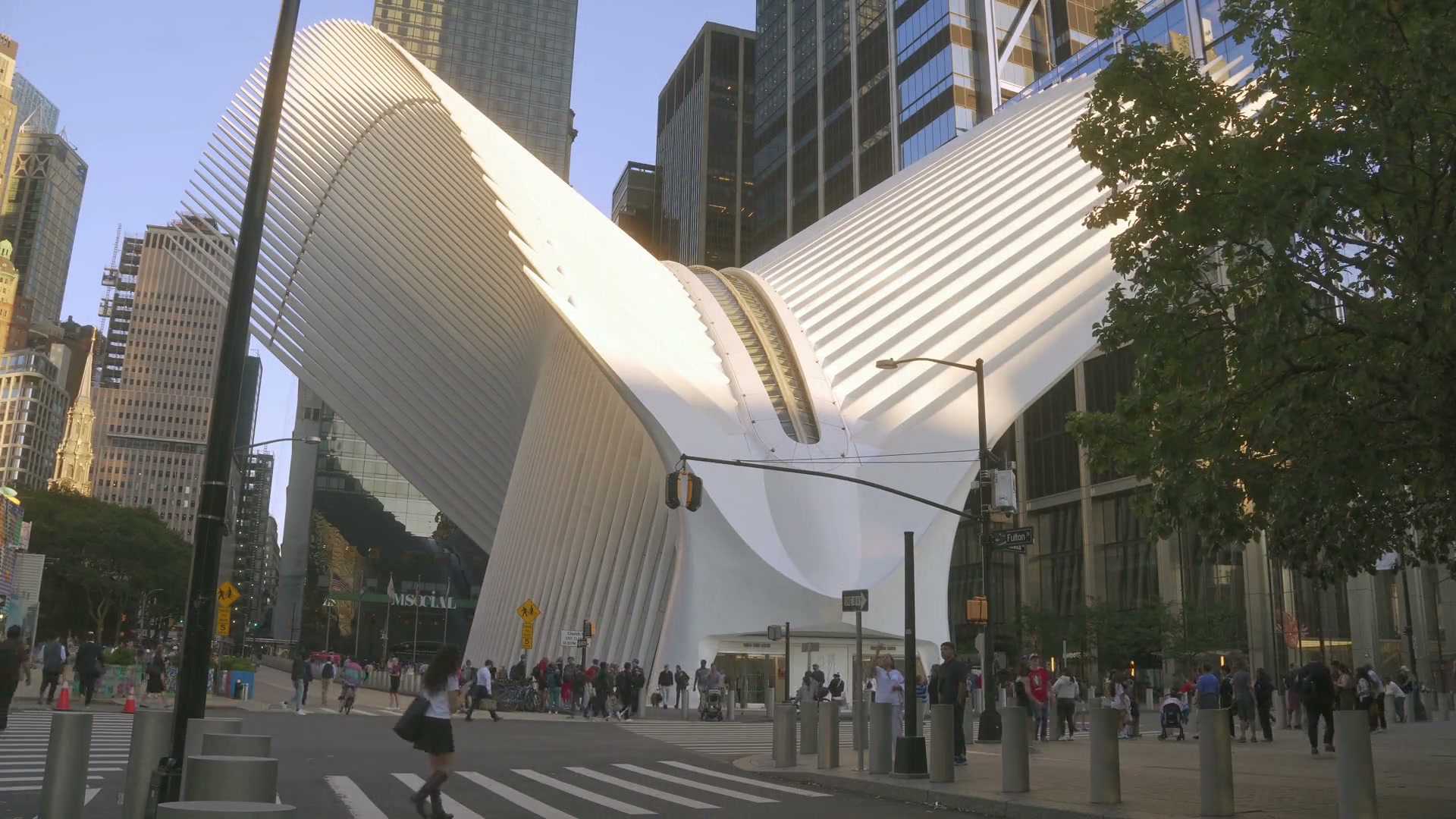 The Oculus at the World Trade Center, seen from the street.