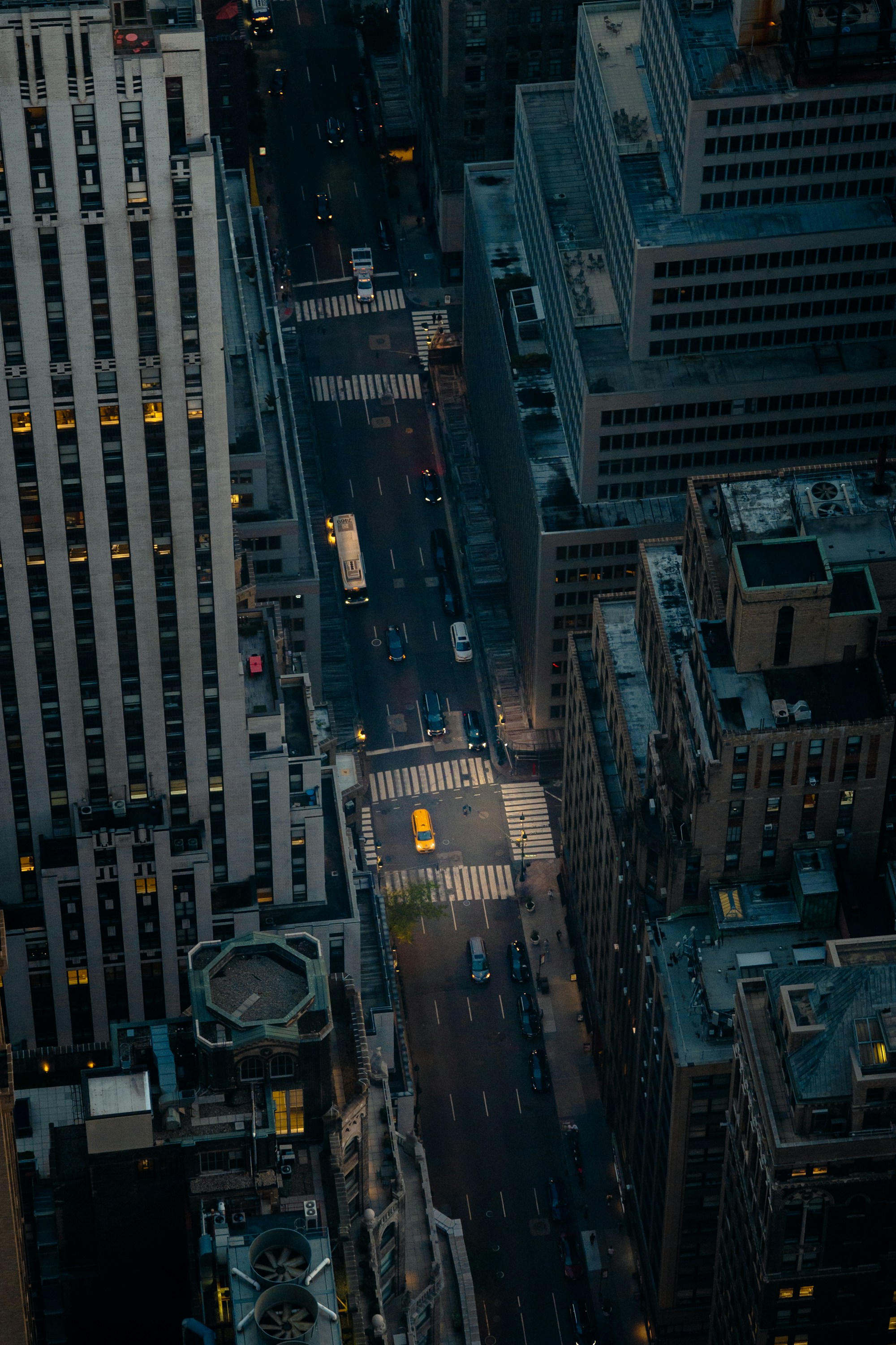 A view down a Manhattan avenue